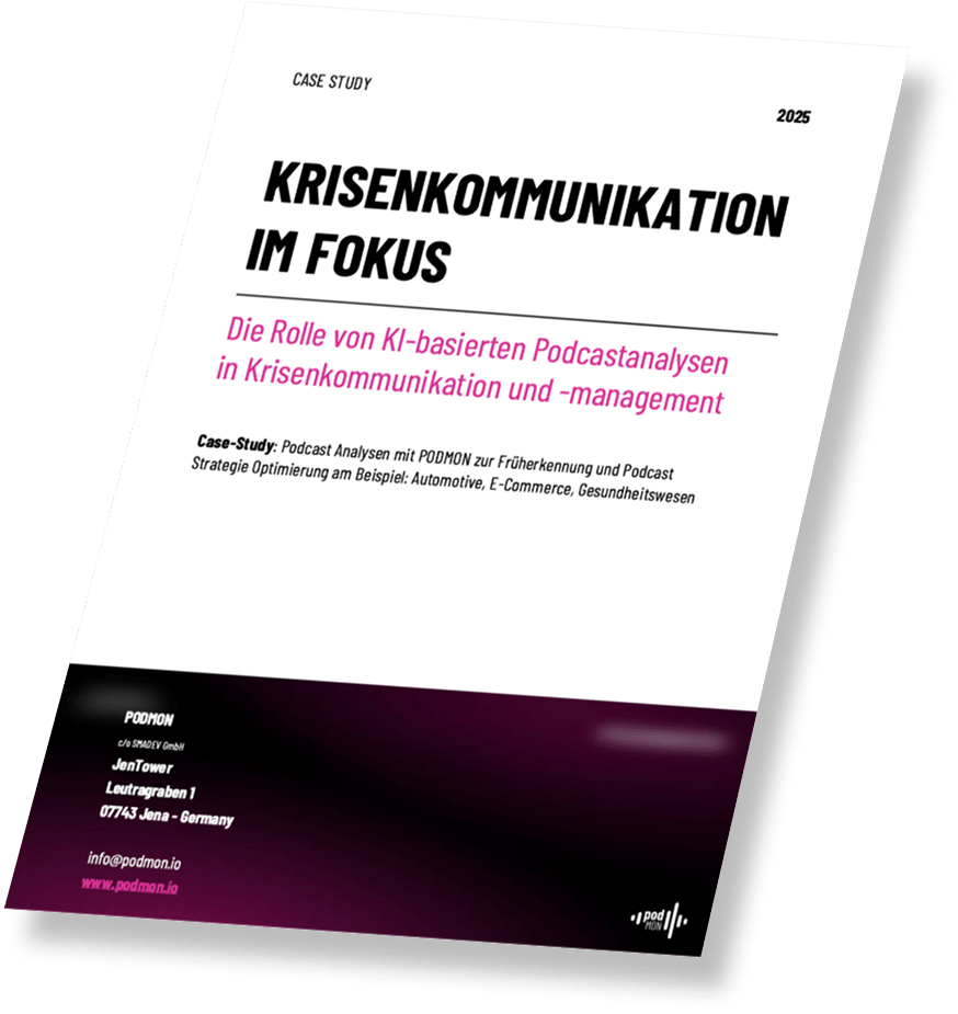 Reputationsmanagement mit Podcast-Daten: Case-Study Mockup