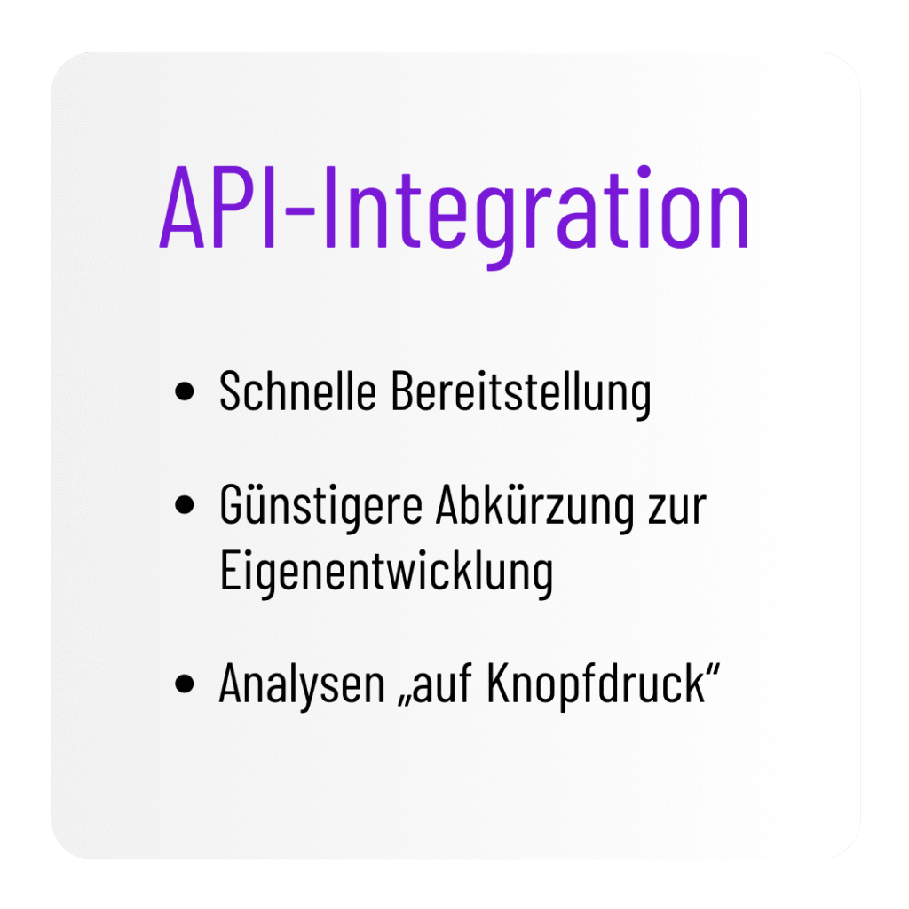 Infocard über API Integration