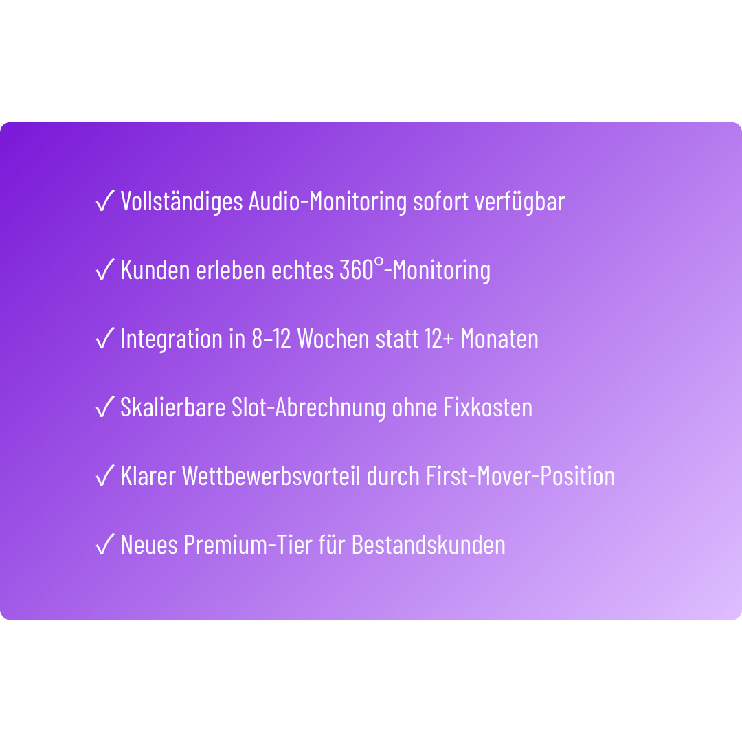 Mit PODMON API - Vorteile