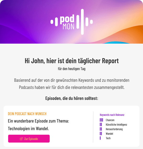 PodMon - Reporting Mail